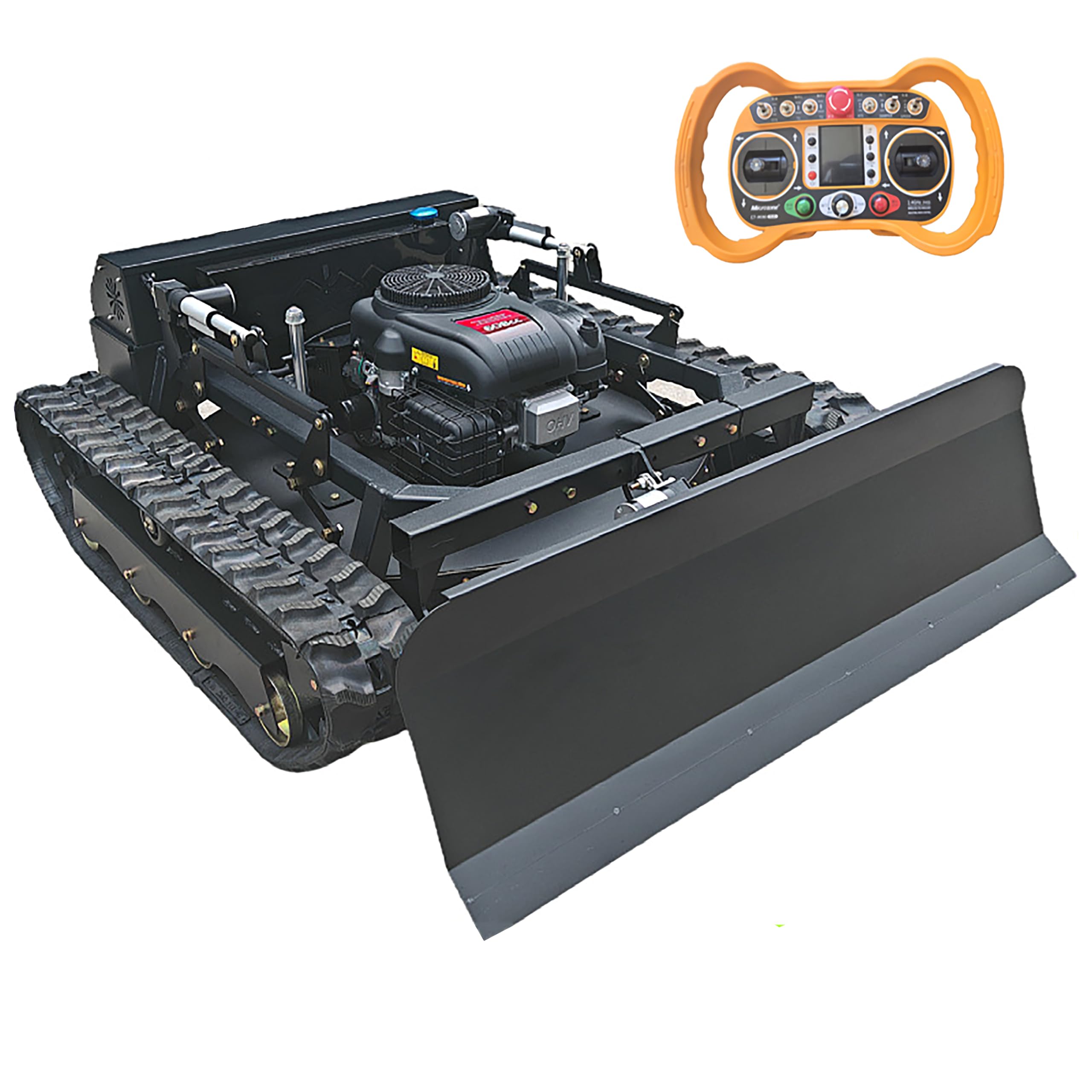 Remote Control Track Mower with Snowplow, Hybrid Drive